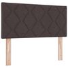 vidaXL LED Boxspringbett mit Matratze Dunkelbraun 120 x 200 cm Stoff