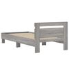vidaXL Bettgestell mit Kopfteil Grau Sonoma 75x190 cm Holzwerkstoff