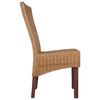vidaXL Esszimmerst&uuml;hle 4 Stk. Braun Natur Rattan