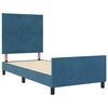 vidaXL Boxspringbett mit Kopfteil Dunkelblau 90 x 190 cm Samt