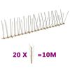 vidaXL 20-tlg. Vogelabwehr-Spikes-Set 10 m Kunststoff 4-reihig