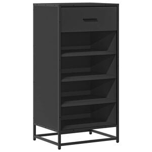 vidaXL Schuhregal Schwarz 48x38x97,5 cm Holzwerkstoff