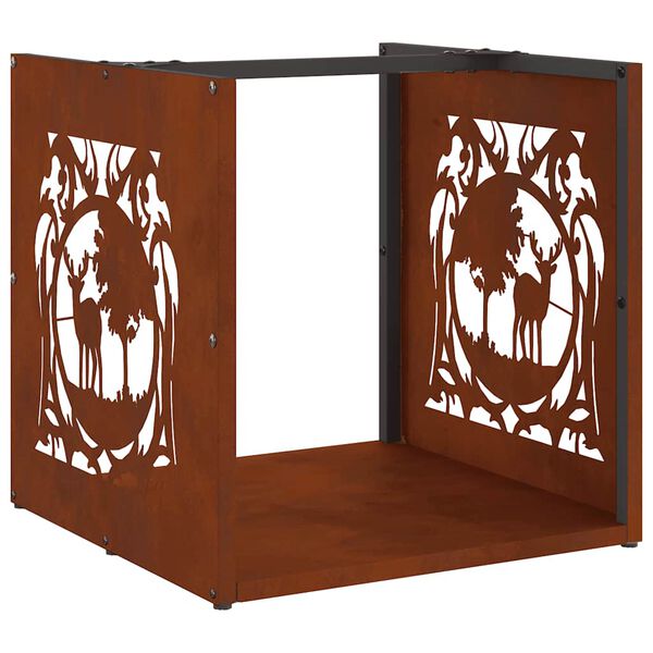 vidaXL Brennholzregal 40x40x40 cm Wetterfester Stahl