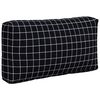 vidaXL Palettenkissen 3 Stk. Schwarz Karomuster Oxford-Gewebe