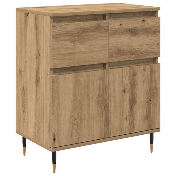 vidaXL Sideboard Artisan-Eiche 60 x 35 x 70 cm Verbundholz und Eisen