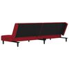 vidaXL Schlafsofa 2-Sitzer mit 2 Kissen Weinrot Samt