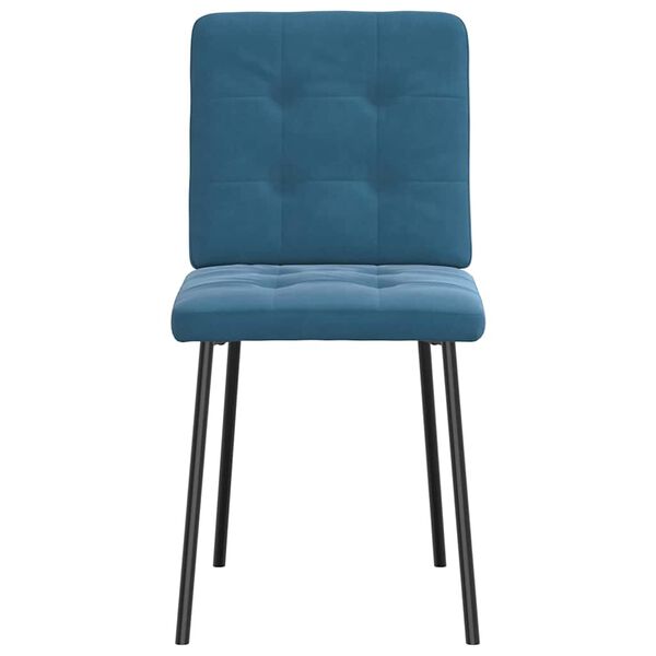 vidaXL Esszimmerst&uuml;hle 4 Stk. Blau Samt