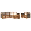 vidaXL Outdoor-Sofagarnitur 7 pcs Natur Massivholz Akazie