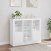 vidaXL Sideboards mit LED-Leuchten 3 Stk. Wei&szlig; Holzwerkstoff
