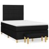 vidaXL Boxspringbett mit Matratze Schwarz 120x200 cm Stoff