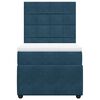 vidaXL Boxspringbett mit Matratze Dunkelblau 90x190 cm Samt