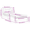 vidaXL Bett "Viana" mit Matratze Grau 80x200 cm Kunstleder
