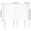 vidaXL LED Kopfteil Dunkelbraun 147x16x118/128 cm Stoff