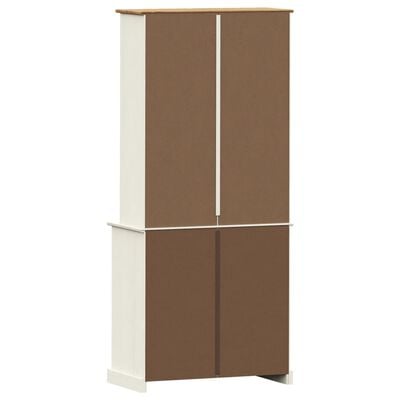 vidaXL Highboard VIGO Weiß 78x40x175 cm Massivholz Kiefer