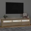 vidaXL TV-Schrank mit LED-Leuchten Sonoma-Eiche 180x35x40 cm