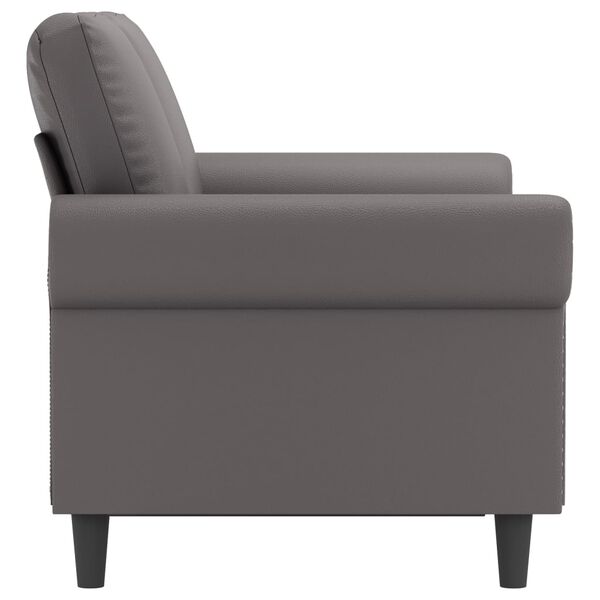 vidaXL 2-Sitzer-Sofa Grau 120 cm Kunstleder