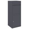 vidaXL Paketdrop-Box mit Speicher Anthrazit 41 x 38 x 103 cm Stahl