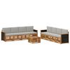 vidaXL Sofagarnituren mit Kissen 9 pcs Massivholz Akazie