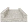 vidaXL Wandregale 2 Stk. Betongrau 40x9x3 cm