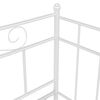 vidaXL Ausziehsofa Bettgestell Wei&szlig; Metall 90x200 cm