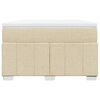 vidaXL Boxspringbett mit Matratze Creme 120x190 cm Stoff