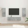 vidaXL TV-Schrankset Wandmontiert 2 pcs Beton Grau Holzwerkstoff