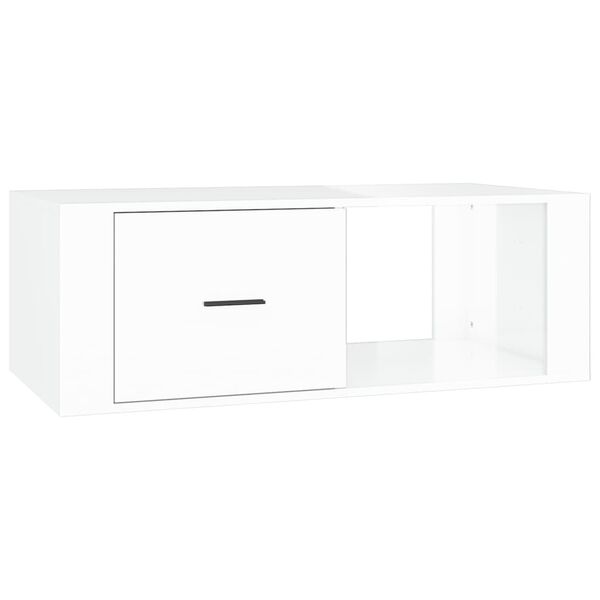vidaXL Couchtisch Hochglanz-Wei&szlig; 100x50,5x35 cm Holzwerkstoff