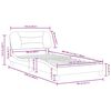 vidaXL Bettgestell ohne Matratze "Hvar" Schwarz 100x203 cm Kunstleder