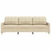vidaXL 3-Sitzer-Sofa Creme 210 cm Stoff