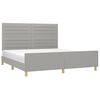 vidaXL Bettgestell ohne Matratze Hellgrau 180x200 cm Stoff