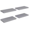 vidaXL Schweberegale 4 Stk. Grau 50x23x3,8 cm MDF