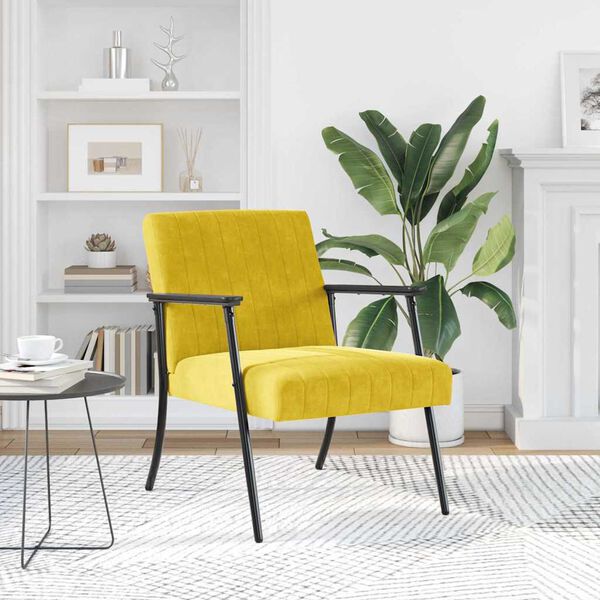 vidaXL Sessel Gelb 59 x 75 x 78 cm Samt