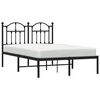 vidaXL Bettgestell mit Kopfteil Metall Schwarz 120x190 cm
