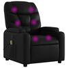 vidaXL Massage-Relaxsessel, Kunstleder, Schwarz