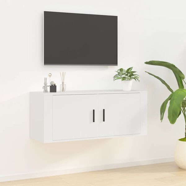 vidaXL TV-Wandschrank Wei&szlig; 100x34,5x40 cm
