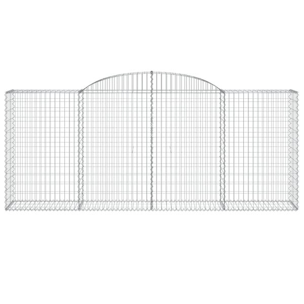 vidaXL Gabionen mit Hochbogen 25 Stk 300x50x120/140cm Verzinktes Eisen