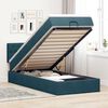 vidaXL Ottoman-Bett mit Matratze & LEDs Dunkelblau 90x190 cm Samt