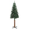 vidaXL Schlanker Weihnachtsbaum mit 150 LEDs mit St&auml;nder Gr&uuml;n 150 cm