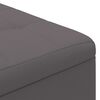 vidaXL Knopf Hocker mit Kissen Grau 60 x 60 x 45 cm Kunstleder