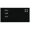 vidaXL Magnettafel Wandmontage Schwarz 60x30 cm Hartglas