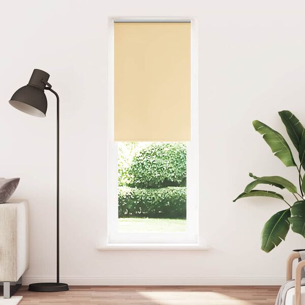 vidaXL Verdunkelungsrollo Beige 65x230cm Stoffbreite 60,7 cm Polyester
