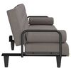 vidaXL Schlafsofa mit Armlehnen Taupe Stoff