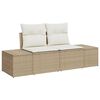 vidaXL Gartensofa-set mit Speicher 8 pcs Beige und Creme Poly-Rattan