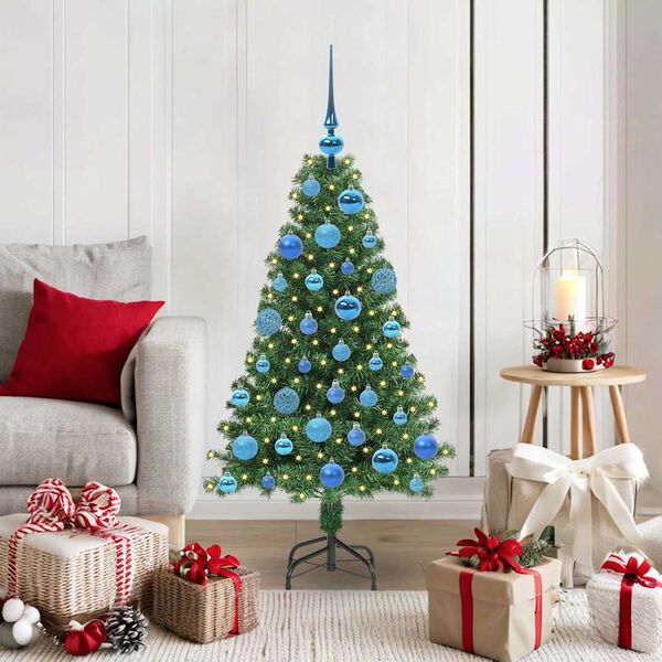 vidaXL K&uuml;nstlicher Weihnachtsbaum mit 150 LEDs mit St&auml;nder Gr&uuml;n 120 cm