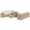 vidaXL Garten-Sofa-Set mit Kissen mit Speicher 11 pcs Beige und Creme