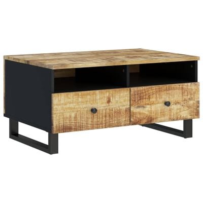 vidaXL Couchtisch 80x54x40 cm Massivholz Mango & Holzwerkstoff