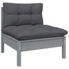 vidaXL 4-tlg. Garten-Lounge-Set mit Anthrazit Kissen Kiefernholz