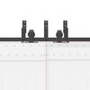 vidaXL Schiebet&uuml;rbeschlag-Set 400 cm Stahl Schwarz