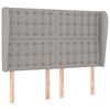vidaXL Kopfteil mit Ohren Hellgrau 147x23x118/128 cm Stoff