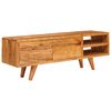 vidaXL TV-Schr&auml;nk mit Regal Braun 110 x 30 x 40 cm Massivholz Akazie